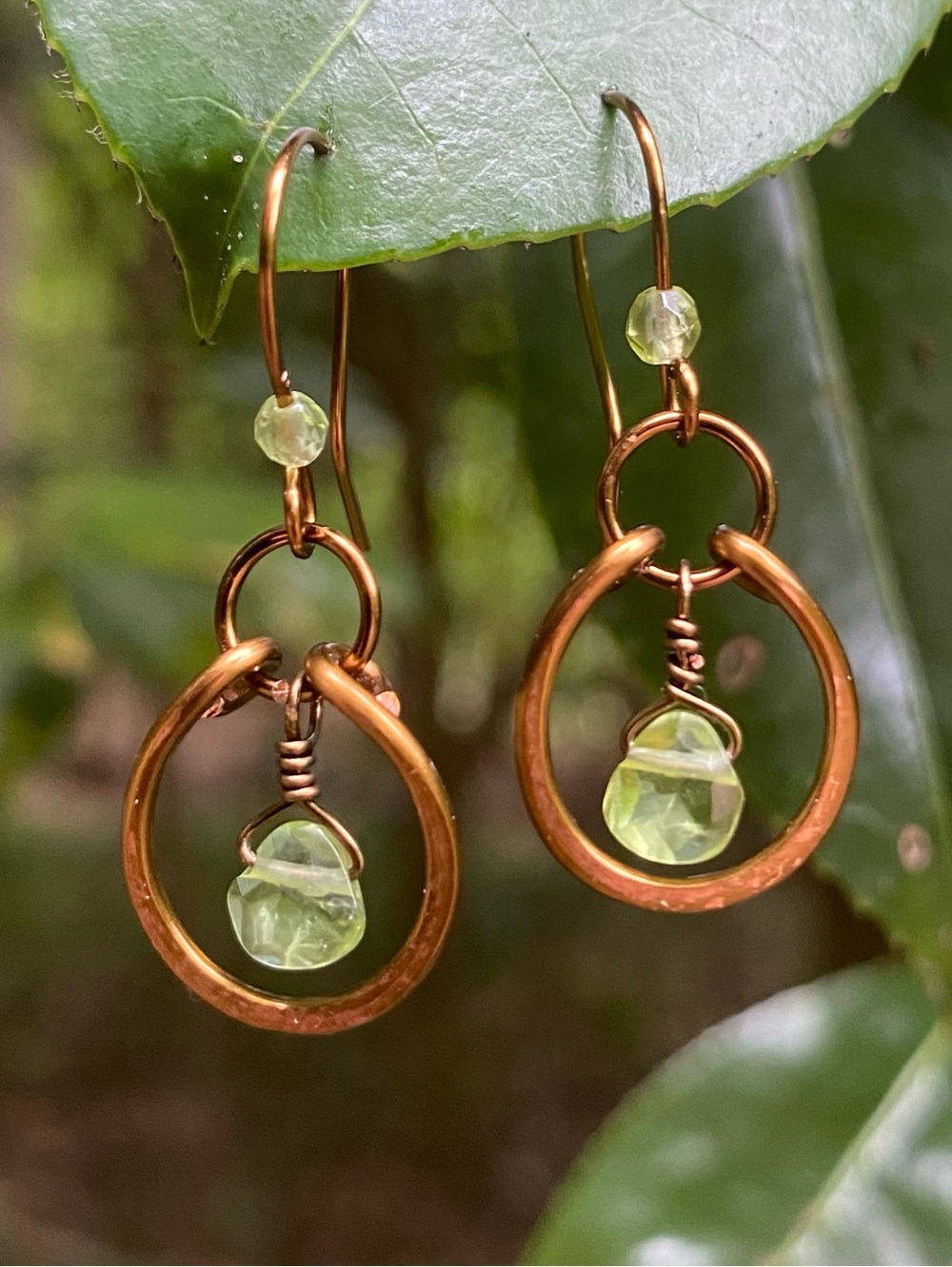 Peridot Hoop Earrings